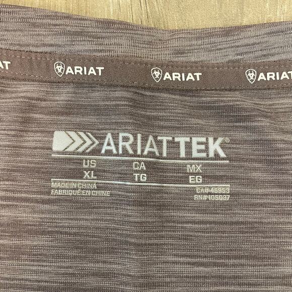 AriatTek Laguna Short Sleeve Base Layer V-Neck Performance Tee XL Gray - Picture 3 of 10